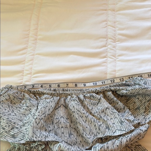 She + Sky Gray Boho Ruffled Collar Halter Jumpsuit Sz L Wide Leg Beachy Casual - Picture 8 of 10